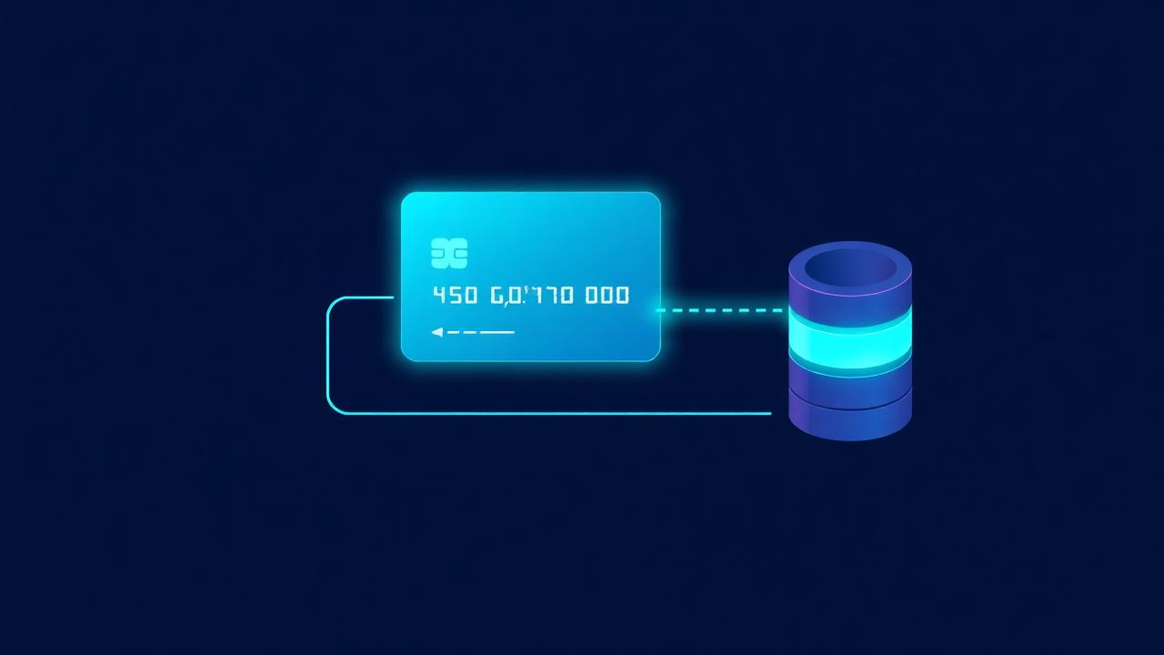 Payment card linked to a database storing its last score for reuse